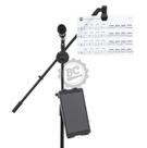 Pedestal de Microfone Liverpool com suporte de tablet e fixador de papel (11019)