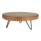 Pedestal decorativo Creative Co-Op Paulownia Wood Marrom escuro