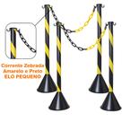 pedestal organizador de filas Kit Com 4 Pçs + 8 Mts Corrente + brinde