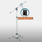 Pedestal p/ microfone vector pmv-01c cromado