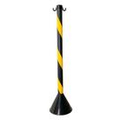 Pedestal Plástico Zebrado Preto e Amarelo 90 cm PLASTCOR Pedestal Plástico Zebrado Preto e Amarelo 90 cm PLASTCOR