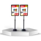 Pedestal Porta Cartaz Oferta A4 Kit 2 Unidades Com Regulagem