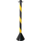 Pedestal Poste Haste Plástico Preto Amarelo Sinalização Isolamento Organizador Fila Zebrado 90 cm Pedestal Poste Haste Plástico Preto Amarelo Sinalização Isolamento Organizador Fila Zebrado 90 cm
