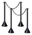 Pedestal Poste Haste Plástico Preto Sinalização Isolamento Organizador Fila Zebrado 90 cm Pedestal Poste Haste Plástico Preto Sinalização Isolamento Organizador Fila Zebrado 90 cm