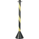 Pedestal Pvc 90Cm Plastcor Preto/Amarelo - Kit C/4 Pedestal Pvc 90Cm Plastcor Preto/Amarelo - Kit C/4