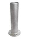 Pedestal redondo para tubo 2" pol 200mm - aluminio