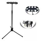 Pedestal Suporte Descanso Saty 8 Microfones Sdm-08