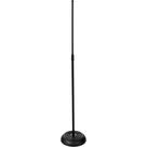 Pedestal,suporte reto c/base desenhada redonda de ferro p/ microfone condensador Vintage,preto