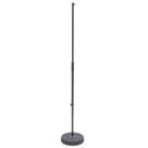Pedestal,suporte reto c/base redonda de ferro p/ microfone condensador Vintage,preto
