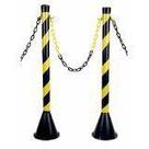 Pedestal zebrado com 4 unidade mais 4 metros de corrente Pedestal zebrado com 4 unidade mais 4 metros de corrente