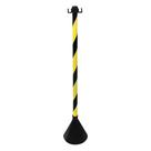 Pedestal Zebrado Preto E Amarelo Desmontavel 90cm - - Plastcor