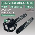 Pedivela Absolute Aluminio Wild 175 Milimetros 34 Dentes
