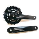 Pedivela Duplo 38/24 Ponta Quadrada Alumínio 2x9v Duas Coroas Serve 2x8 e 2x7v Bike Gta Ciclismo Mtb