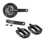 Pedivela Shimano Tourney Ty301 42x34x24 + Pedal Plataforma