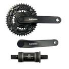 Pedivela Shimano Ty301 Coroas 24-34-42 Preto + Eixo Centro