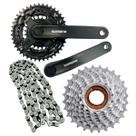 Pedivela Shimano Ty301 Reduzido + Corrente + Roda Livre