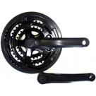 Pedivela Triplo Aço 24/34/42 Preto Ponta Quadrada Reduzido Encapado de Nylon - WG SPORTS