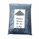 Pedra Brita para Jardim n 01 Cinza Pacote 5 Kg