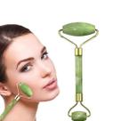 Pedra de Jade Rolo Massageador Facial Liso Duas Pontas 14cm