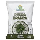 Pedra Decorativa Brita Branca Média (3kg) VITAPLAN