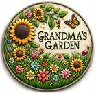 Pedra Decorativa para Jardim VEOJEIN 24 cm com Design de Girassol em 3D