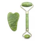 Pedra Jade Roller Massageador Facial Antirrugas + Guasha