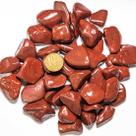 Pedra Natural Jaspe Vermelho Rolado 1kg - 20 a 35mm Tipo B