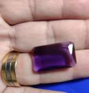Pedra Zircônia Ametista Retangular 20 mm x 15 mm Peso 3.60 Gramas