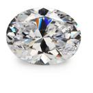 Pedra Zircônia Oval Para Pingente Anel Brincos 18 mm x 13 mm Cor Branca Alta Qualidade