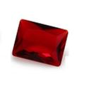 Pedra Zircônia Retangular Rubi Vermelho 8 mm x 6 mm Para Anel, Brincos, Pingente Unidade