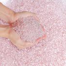 Pedras decorativas de lascas de vidro T4U Crushed Crystal Quartz 900g