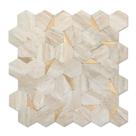 Peel and Stick Backsplash OYASIMI Hexagon 20 folhas bege