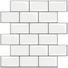 Peel and Stick Backsplash STICKGOO White Subway Tiles x10