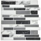 Peel and Stick Kitchen Backsplash Tiles Art3d Marble Grey