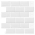 Peel and Stick Subway Tile Backsplash DEWOO White 30x30cm