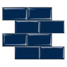 Peel and Stick Subway Tile STICKGOO Deep Blue (pacote com 10)