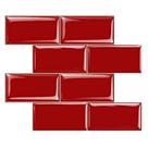 Peel and Stick Subway Tile STICKGOO Red para cozinha e banheiro