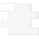 Peel and Stick Subway Tile STICKGOO Thicker Design x10 White Peel and Stick Subway Tile STICKGOO Thicker Design x10 White