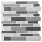 Peel & Stick Backsplash Tile LONGKING Grey Kitchen (10 folhas)