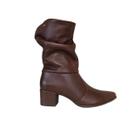 Pegada Bota Cano Médio em Couro Salto 5 cm Ref. 280901 -