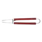 Pegador De Carne Grande Pinça Churrasco Inox Cabo Madeira