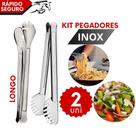 Pegador de Inox 100% Profissional Pinça Grande p/ Salada Carne Massa Buffet Restaurante