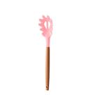 Pegador de massas charmy cabo bambu silicone rosa 31cm - lyor