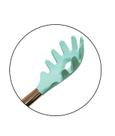 Pegador de Massas de Silicone com Cabo Metalizado Rose Gold