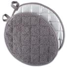 Pegador de Panela DII Oval Matelassê de Algodão Cinza 19x24 cm 2 unidades