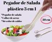 Pegador Grande 3 em 1 Pegador Plástico Grosso Resistente Colher , Mexedor e Pegador Desmontável