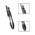 Pegador Multiuso Pinça Preto Inox Silicone G