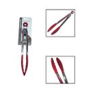 Pegador Multiuso Pinça Vermelho Inox Silicone M