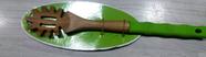 Pegador para Massa Bambu cabo silicone verde 31cm