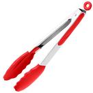 Pegador Pinça de Silicone e Cabo em Inox para Churrasco Salada Utensílios Cozinha